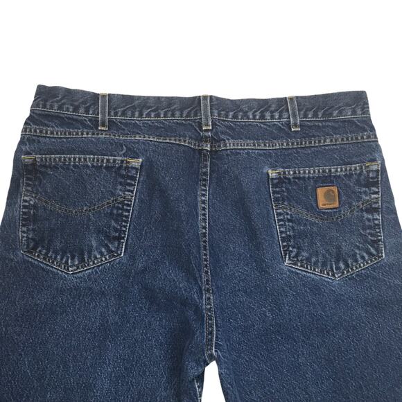 Carhartt B17 Jeans Relaxed Fit Tapered Leg Blue Men's 42 Denim Work Pants Casual - Picture 9 of 10